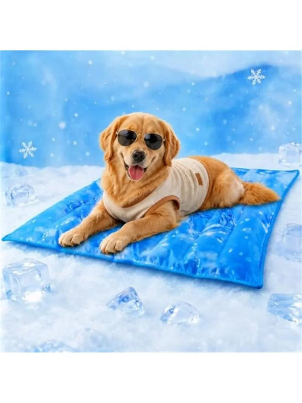 Dog Cooling Mat Double-Sided Water-Resistant Pet Cooling Pad, 29.5”x29.5”